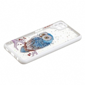 Hoesje voor Samsung Galaxy A12 Neergestreken Uil
