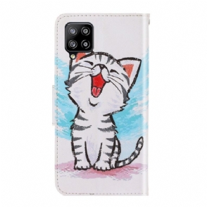Leren Hoesje voor Samsung Galaxy A12 Chatinhoud