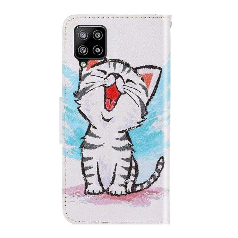 Leren Hoesje voor Samsung Galaxy A12 Chatinhoud