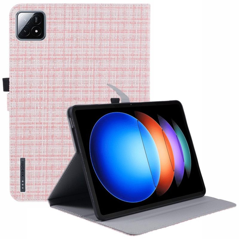 Cover Xiaomi Pad 6s Pro Geweven Patroon Bescherming Hoesje
