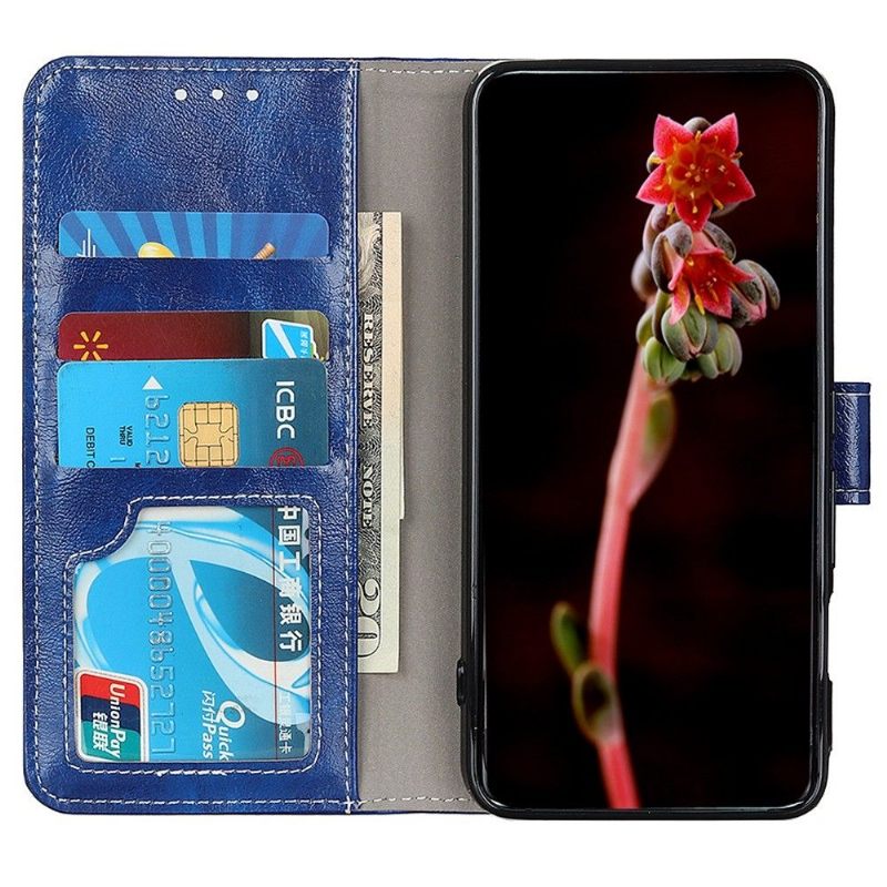 Folio-hoesje voor Samsung Galaxy M33 5G Luxe Stiksels Met Leereffect