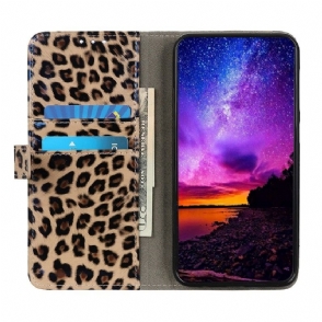 Leren Hoesje voor Samsung Galaxy M33 5G Bescherming Kunstleer Luipaardstijl