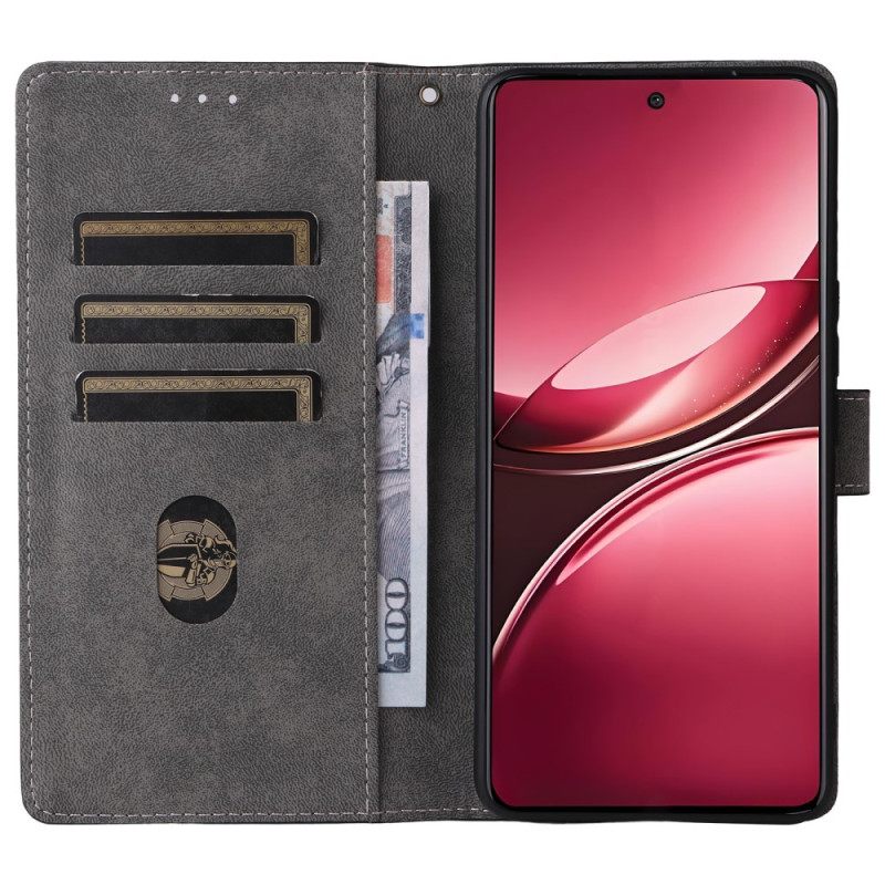 Flip Case Leren Vivo V50 5g Rfid-bescherming En Riem