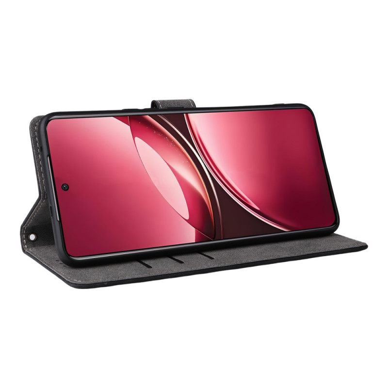 Flip Case Leren Vivo V50 5g Rfid-bescherming En Riem