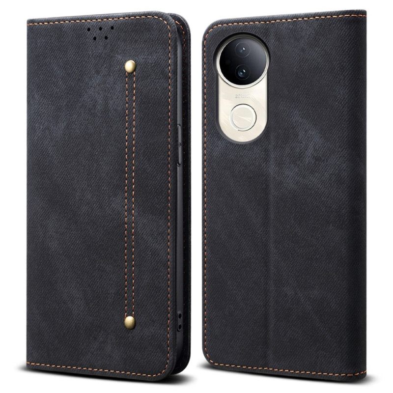 Folio-hoesje Vivo V50 5g Denimstof