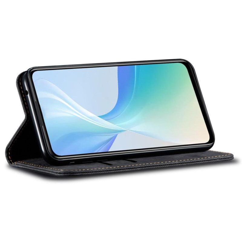 Folio-hoesje Vivo V50 5g Denimstof