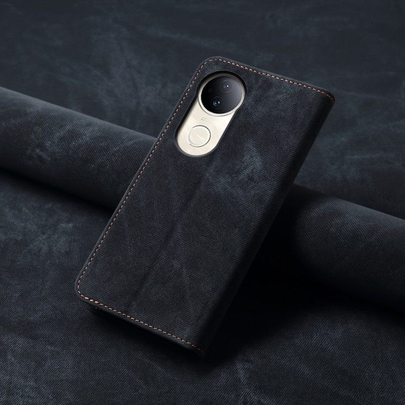 Folio-hoesje Vivo V50 5g Denimstof