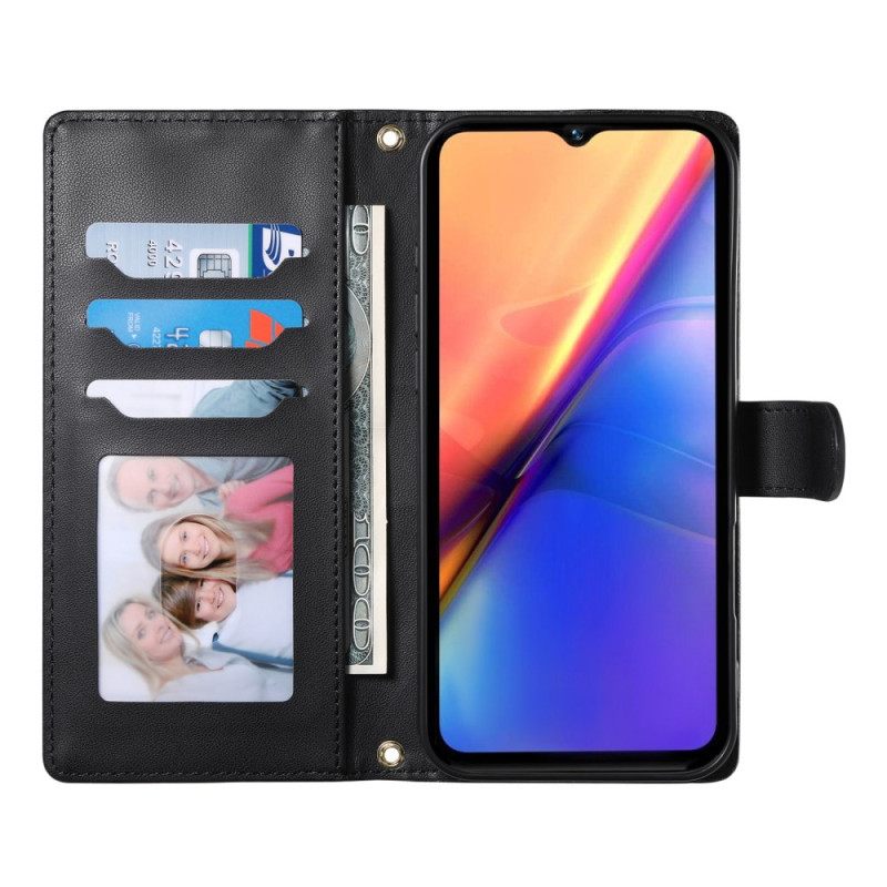 Folio-hoesje Vivo V50 5g Telefoonhoesje Gewatteerd Met Riem En Schouderriem