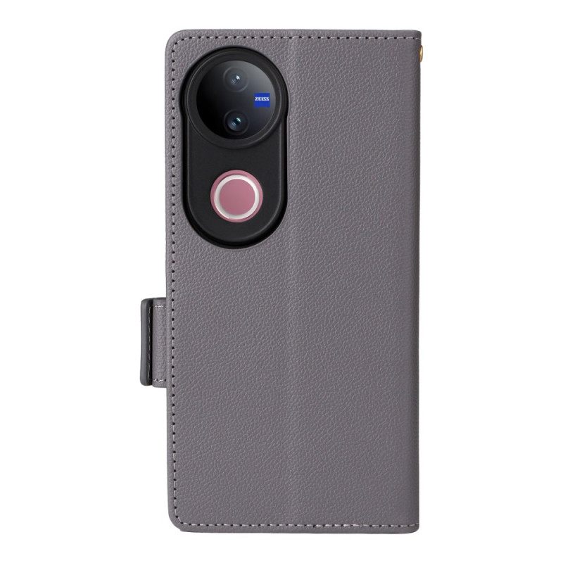 Folio-hoesje Vivo V50 5g Telefoonhoesje Kunstleer Met Riem