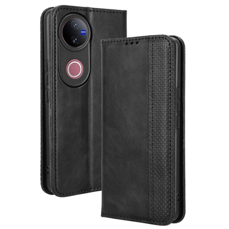 Folio-hoesje Vivo V50 5g Telefoonhoesje Vintage Fries