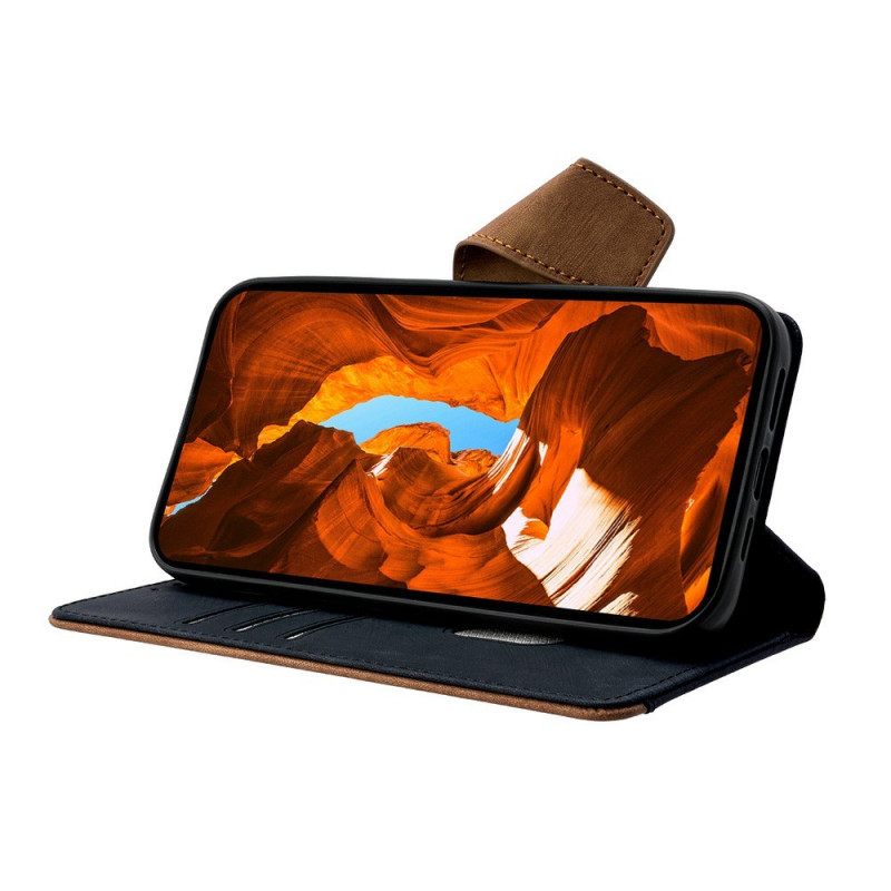 Folio-hoesje Vivo V50 5g Tweekleurig Vintage