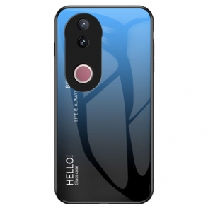 Hoesje Vivo V50 5g Gehard Glas Hello