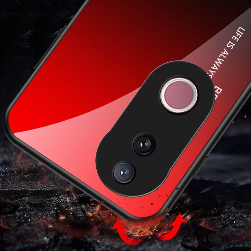 Hoesje Vivo V50 5g Gehard Glas Hello