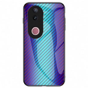 Hoesje Vivo V50 5g Gehard Glas Met Koolstofvezel