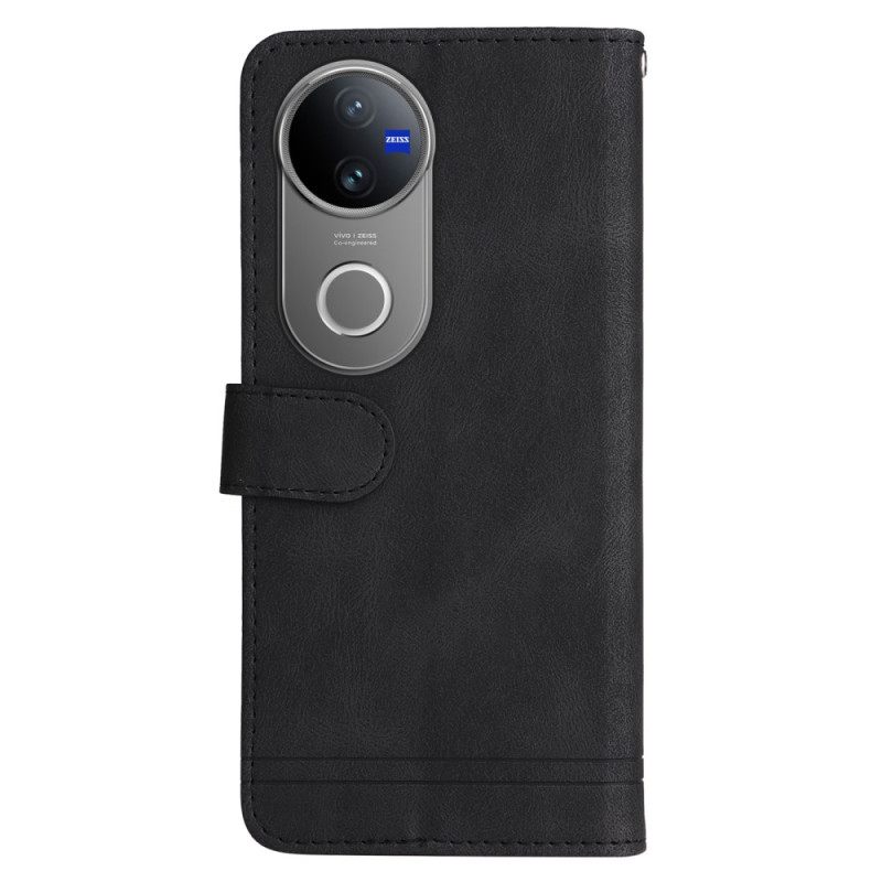 Leren Hoesje Vivo V50 5g Decoratieve Klinknagel