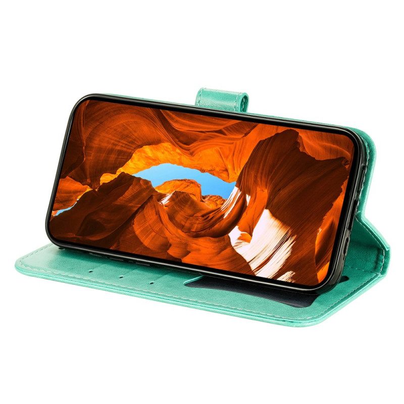 Leren Hoesje Vivo V50 5g Vingerafdruk Mandala