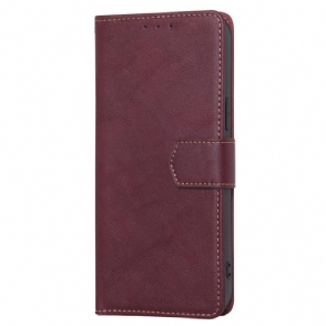 Leren Hoesje Vivo V50 5g Vintage Rfid-bescherming Bescherming Hoesje