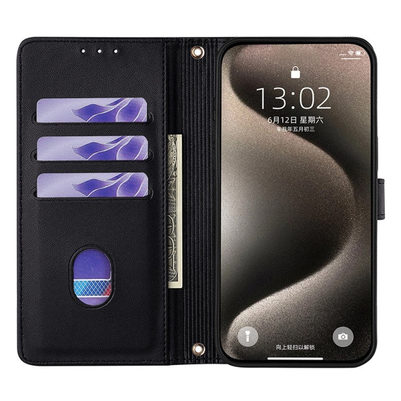 Leren Hoesje Voor Vivo V50 5g Pailletten En Schouderband