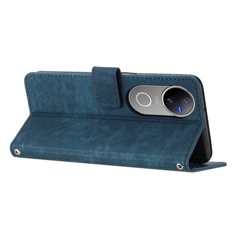 Leren Hoesje Voor Vivo V50 5g Retro Design