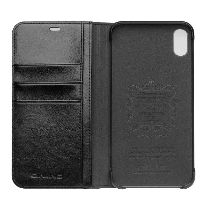 Folio-hoesje voor iPhone XS Max Echt Leer