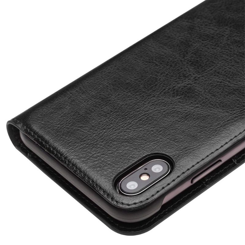 Folio-hoesje voor iPhone XS Max Echt Leer