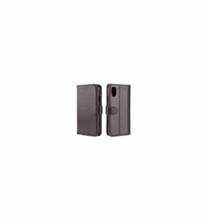 Folio-hoesje voor iPhone XS Max Premium Leder - Bruin