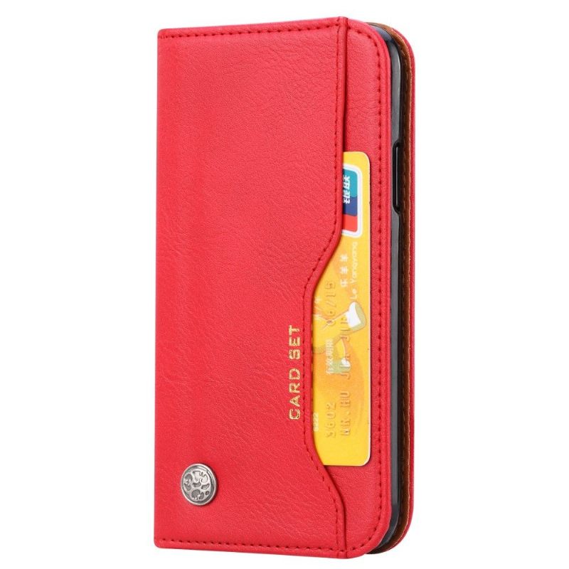 Folio-hoesje voor iPhone XS Max Stand Case Leder Effect