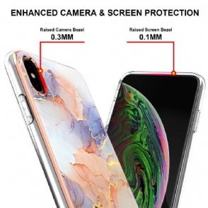 Hoesje voor iPhone XS Max Gekleurd Marmer