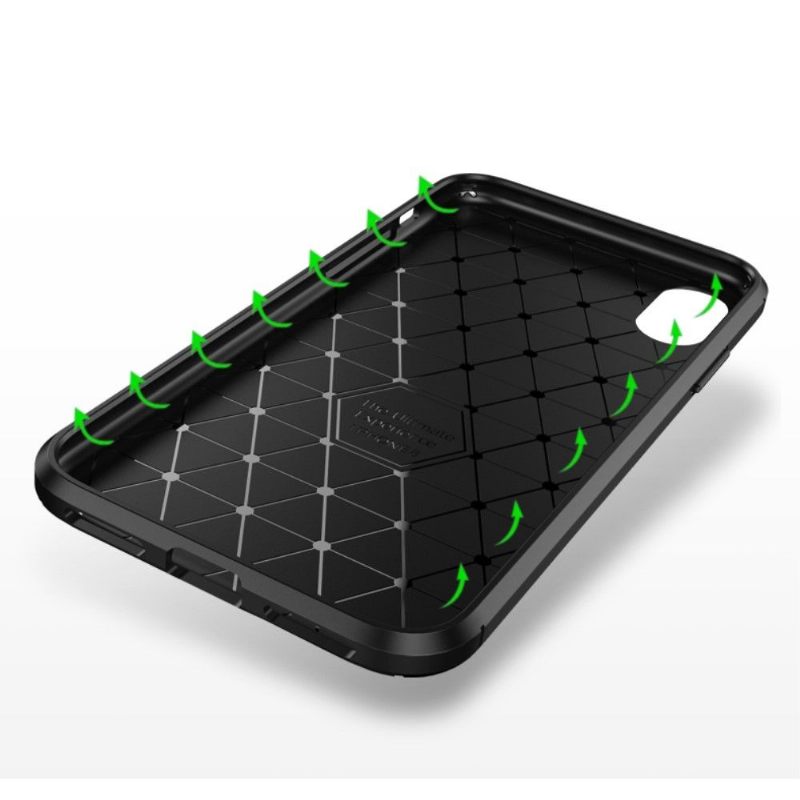 Hoesje voor iPhone XS Max Koolstofvezelstijl