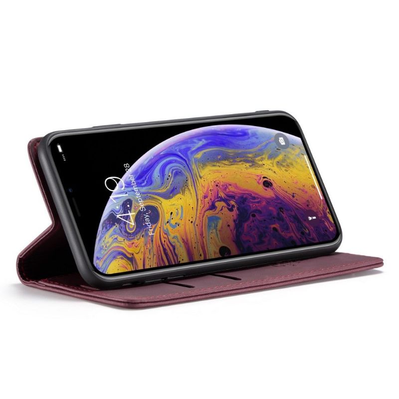 Leren Hoesje voor iPhone XS Max Golias Ledereffect - Rode Wijn