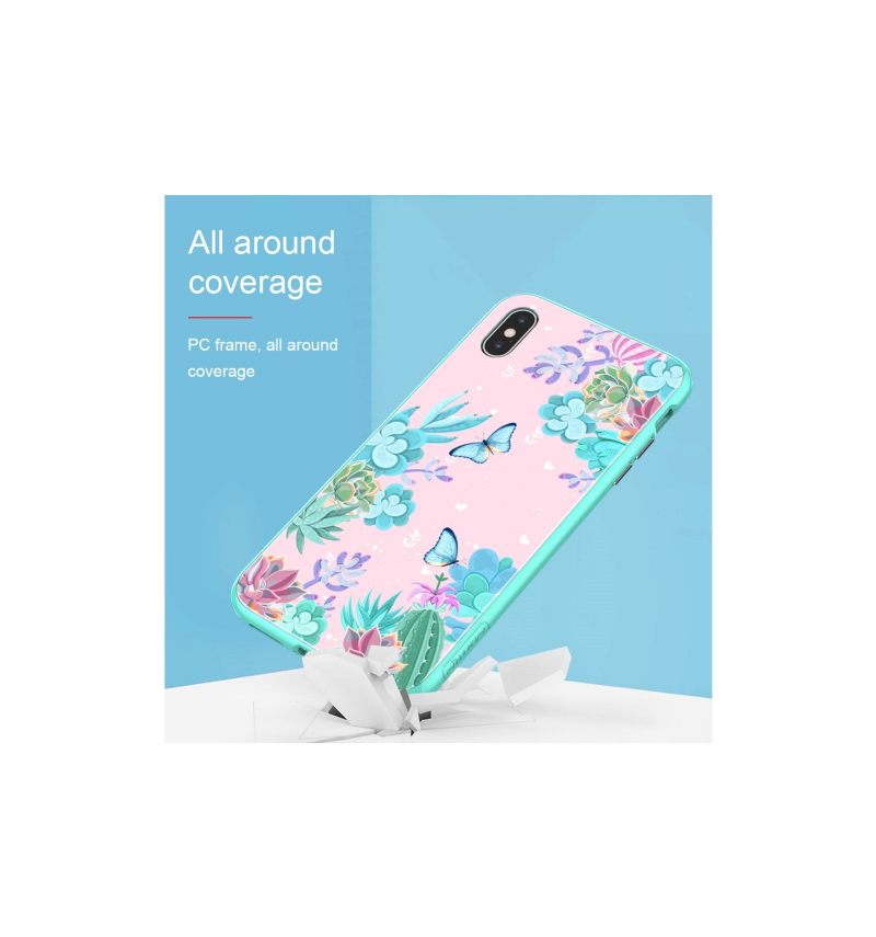 Telefoonhoesje voor iPhone XS Max Bescherming Bloemengeval
