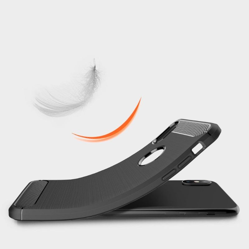 Telefoonhoesje voor iPhone XS Max Bescherming Flexibel Geborsteld Effect