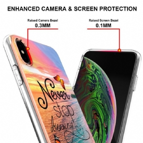 Telefoonhoesje voor iPhone XS Max Bescherming Stop Nooit Met Dromen