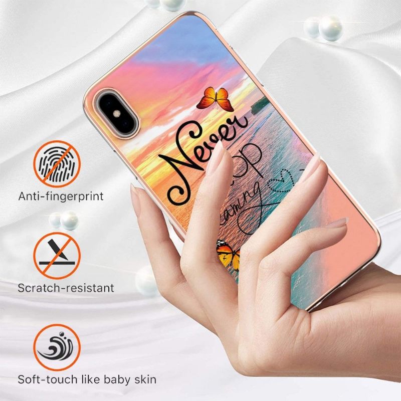 Telefoonhoesje voor iPhone XS Max Bescherming Stop Nooit Met Dromen