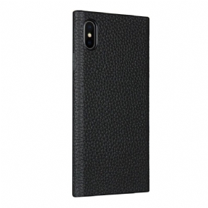 Telefoonhoesje voor iPhone XS Max Leereffect Met Riem