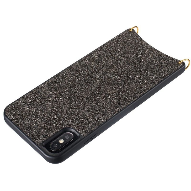 Telefoonhoesje voor iPhone XS Max Pailletten Met Ketting
