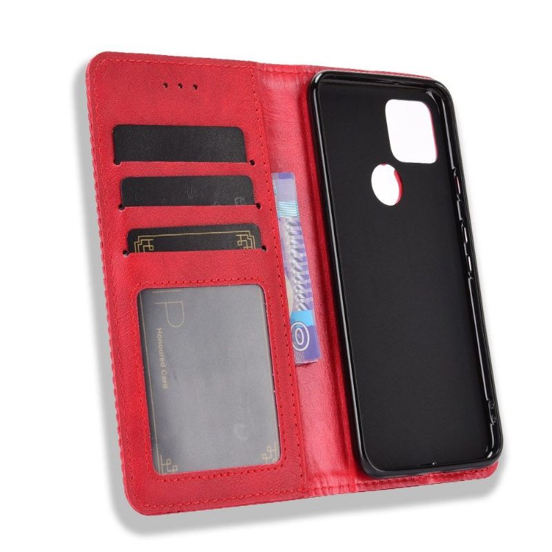 Flip Case voor Google Pixel 5 Leer In Cirénius-stijl