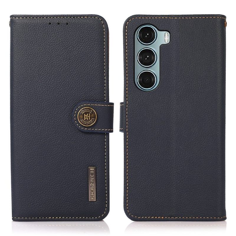 Folio-hoesje voor Motorola Moto G200 5G Anti-fall Khazneh Klassiek Leer