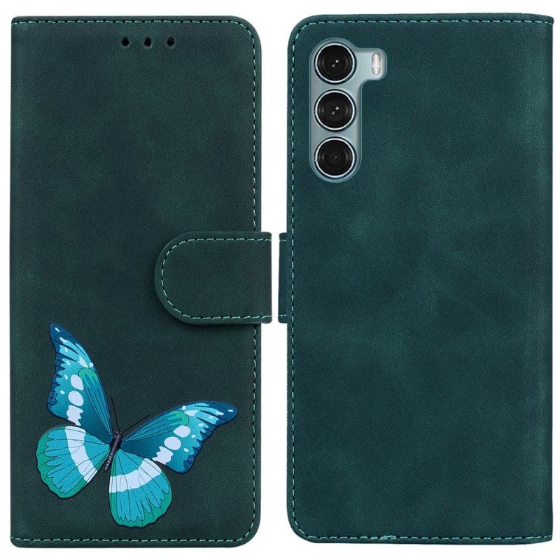 Folio-hoesje voor Motorola Moto G200 5G Bescherming Hoesje Kleurrijke Vlinderbescherming