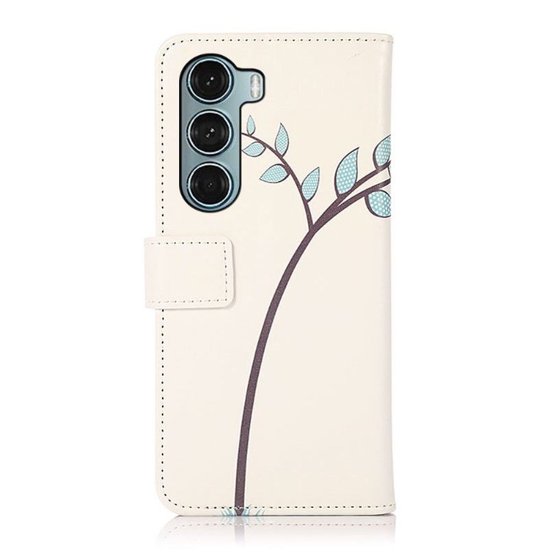 Folio-hoesje voor Motorola Moto G200 5G Paar Uilen