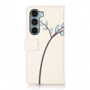 Folio-hoesje voor Motorola Moto G200 5G Paar Uilen