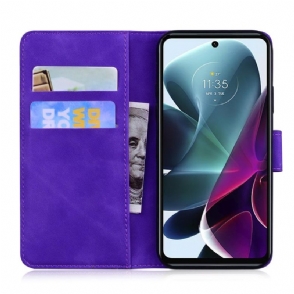 Folio-hoesje voor Motorola Moto G200 5G Roman Soft Touch