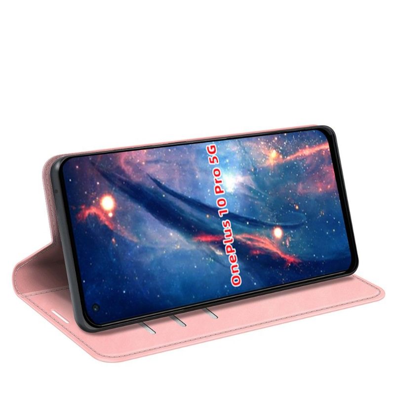 Cover voor OnePlus 10 Pro Anti-fall Kunstleer Functie Stand