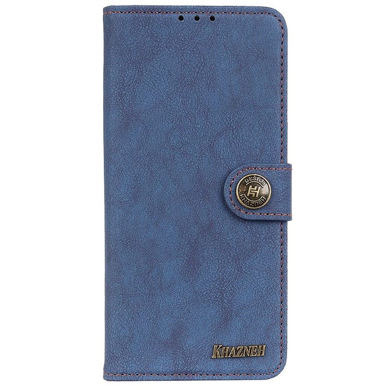 Flip Case voor OnePlus 10 Pro Khazneh Retro Leereffect