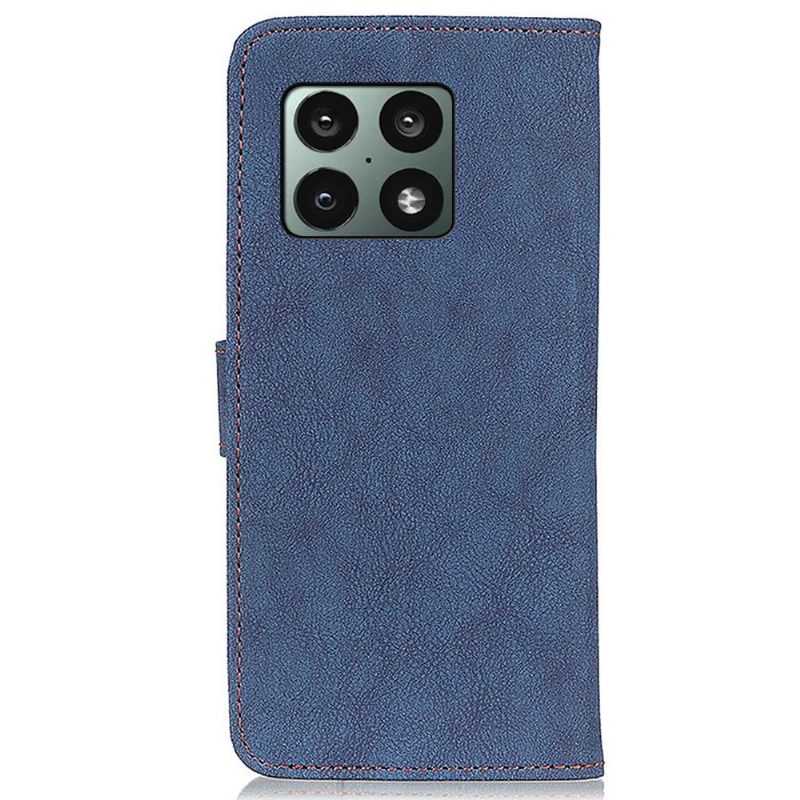 Flip Case voor OnePlus 10 Pro Khazneh Retro Leereffect