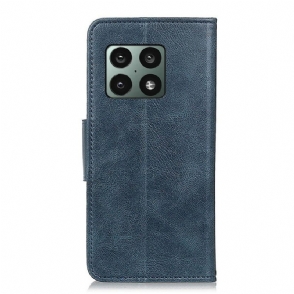 Folio-hoesje voor OnePlus 10 Pro Anti-fall Faux Leather Folio Stand Functie
