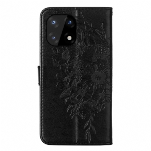 Folio-hoesje voor OnePlus 10 Pro Kaarthouder Met Vlinderbloem