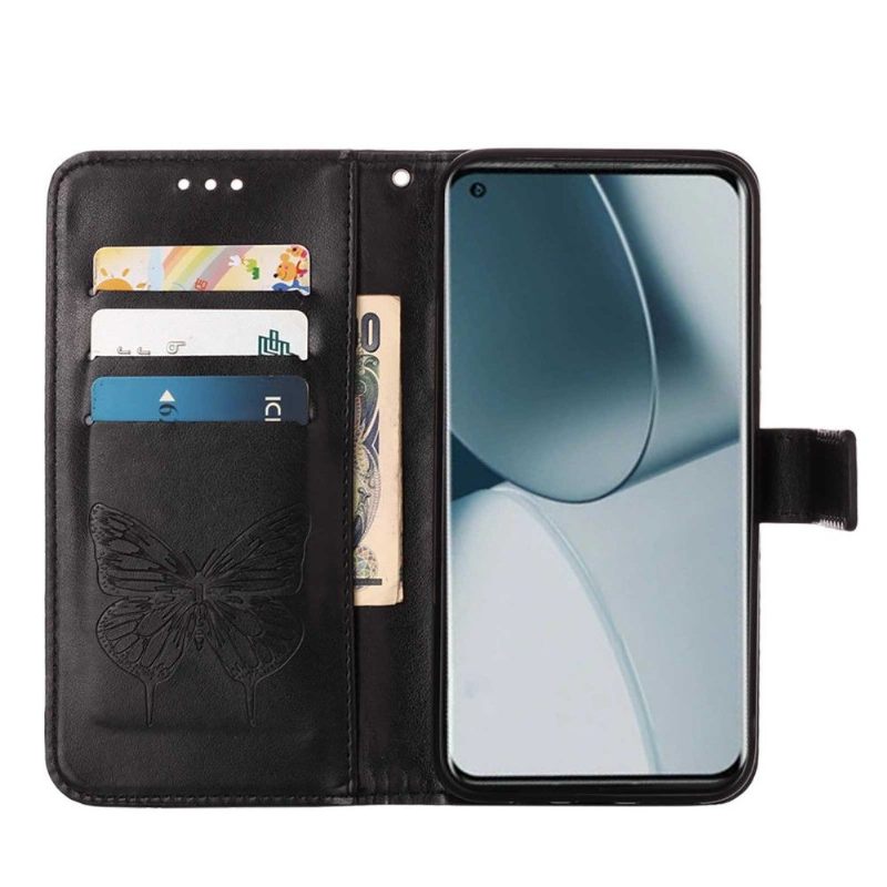 Folio-hoesje voor OnePlus 10 Pro Kaarthouder Met Vlinderbloem
