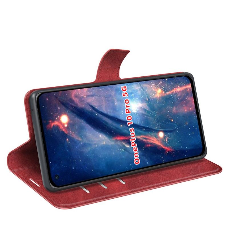 Folio-hoesje voor OnePlus 10 Pro Portemonnee Leerstijl