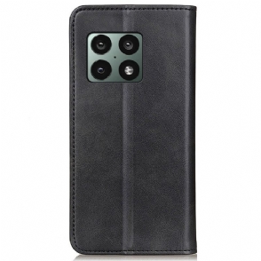 Folio-hoesje voor OnePlus 10 Pro Simone Flip Faux Verouderd Leer